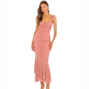Michael Costello Hilary Gown in Blush